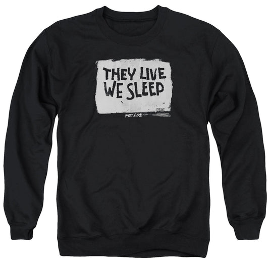 THEY LIVE : WE SLEEP ADULT CREW NECK SWEATSHIRT BLACK 2X