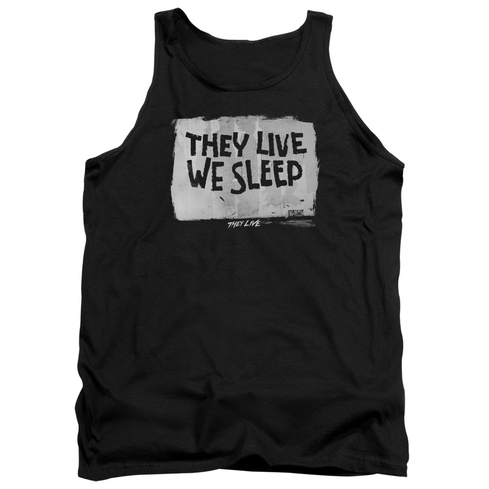 THEY LIVE : WE SLEEP ADULT TANK Black 2X