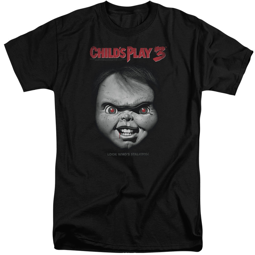 CHILD'S PLAY 3 : FACE POSTER S\S ADULT TALL BLACK 2X