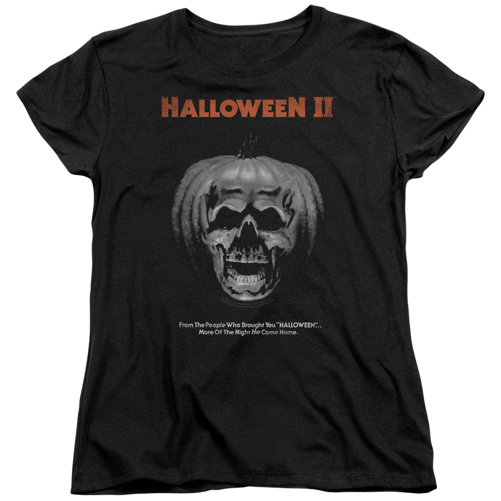 HALLOWEEN II : PUMPKIN POSTER S\S WOMENS TEE Black 2X