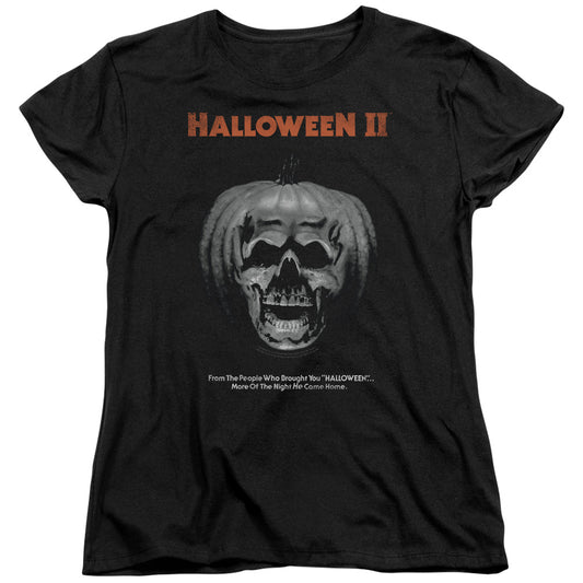 HALLOWEEN II : PUMPKIN POSTER S\S WOMENS TEE Black LG