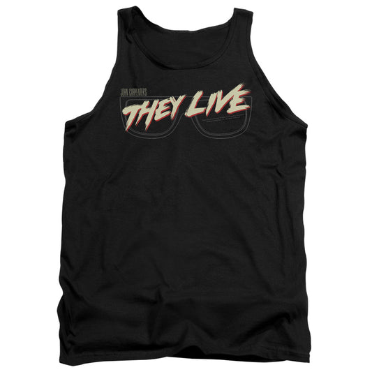 THEY LIVE : GLASSES LOGO ADULT TANK Black 2X