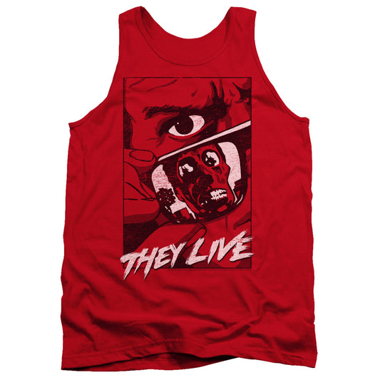 THEY LIVE : GRAPHIC POSTER ADULT TANK Red 2X