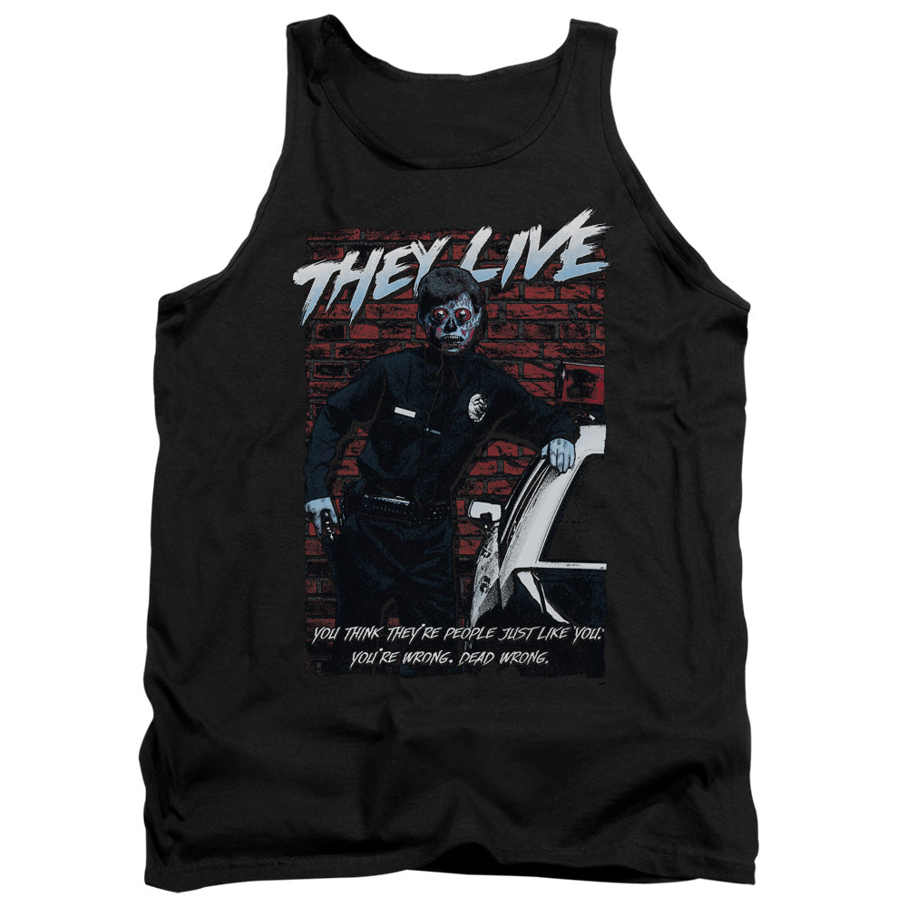 THEY LIVE : DEAD WRONG ADULT TANK Black 2X