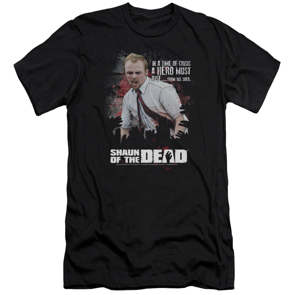 SHAUN OF THE DEAD : HERO MUST RISE PREMIUM CANVAS ADULT SLIM FIT 30\1 BLACK 2X