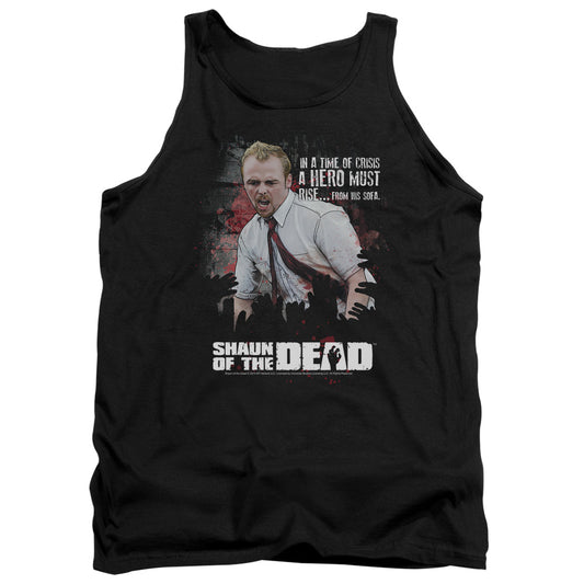 SHAUN OF THE DEAD : HERO MUST RISE ADULT TANK Black 2X