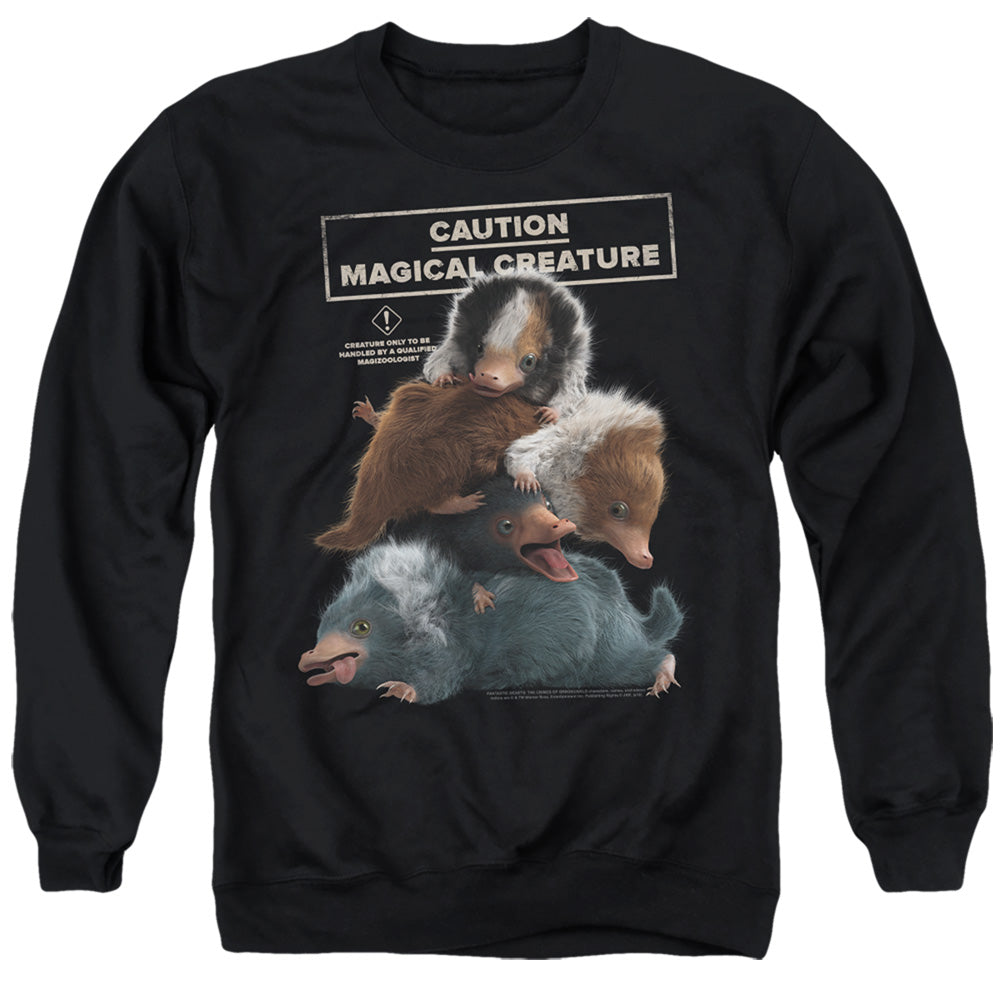 FANTASTIC BEASTS 2 : CUDDLE PUDDLE ADULT CREW SWEAT Black 2X