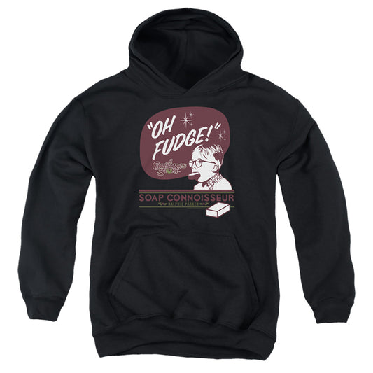 A CHRISTMAS STORY : OH FUDGE SOAP CONNOISSEUR YOUTH PULL-OVER HOODIE Black XL
