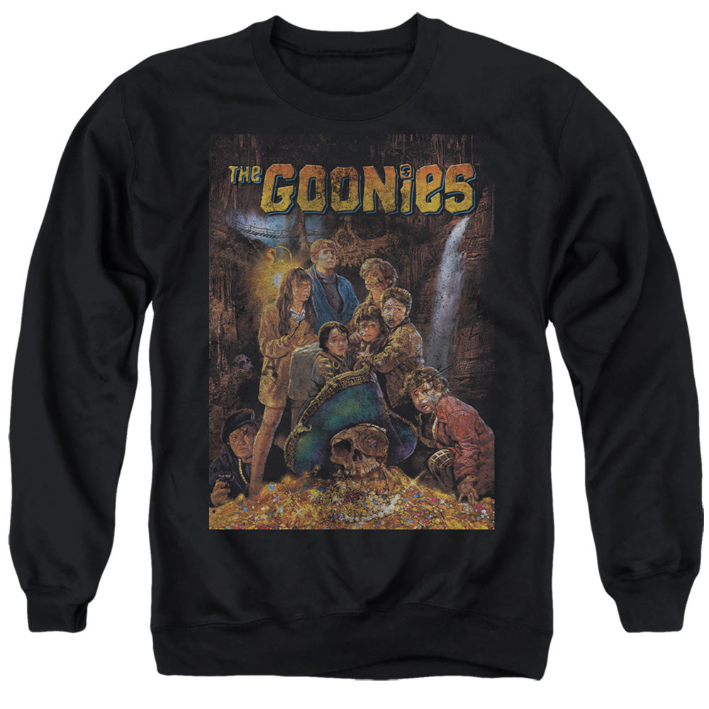 THE GOONIES : POSTER ADULT CREW SWEAT Black 2X