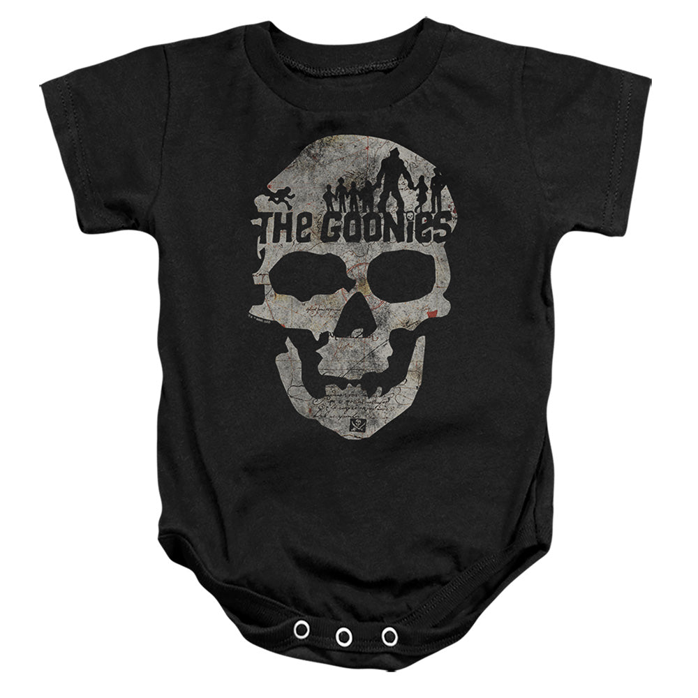 THE GOONIES : SKULL 1 INFANT SNAPSUIT Black SM (6 Mo)