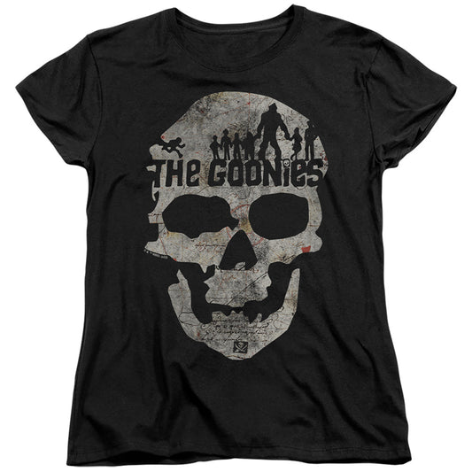 THE GOONIES : SKULL 1 WOMENS SHORT SLEEVE Black LG