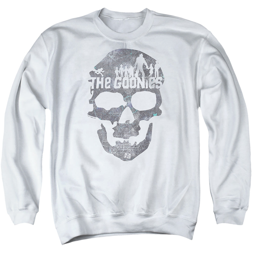 THE GOONIES : SKULL 2 ADULT CREW SWEAT White 2X