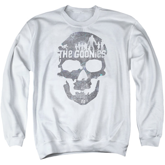 THE GOONIES : SKULL 2 ADULT CREW SWEAT White SM