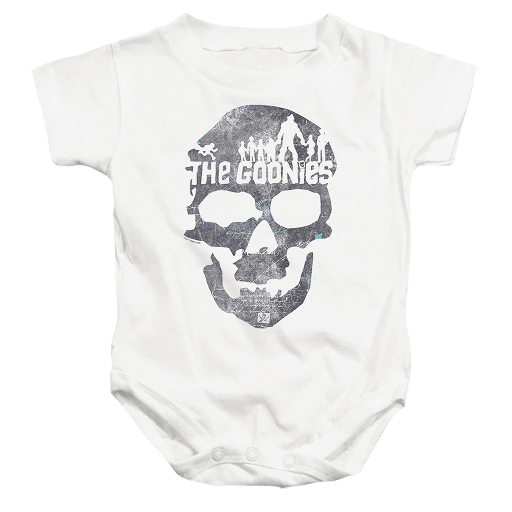 THE GOONIES : SKULL 2 INFANT SNAPSUIT White SM (6 Mo)