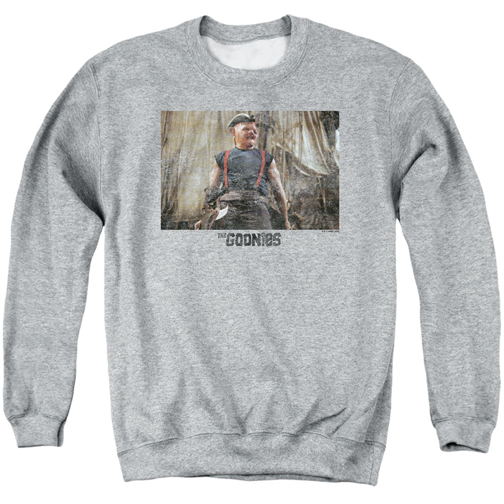 THE GOONIES : SLOTH 1 ADULT CREW SWEAT Athletic Heather 2X