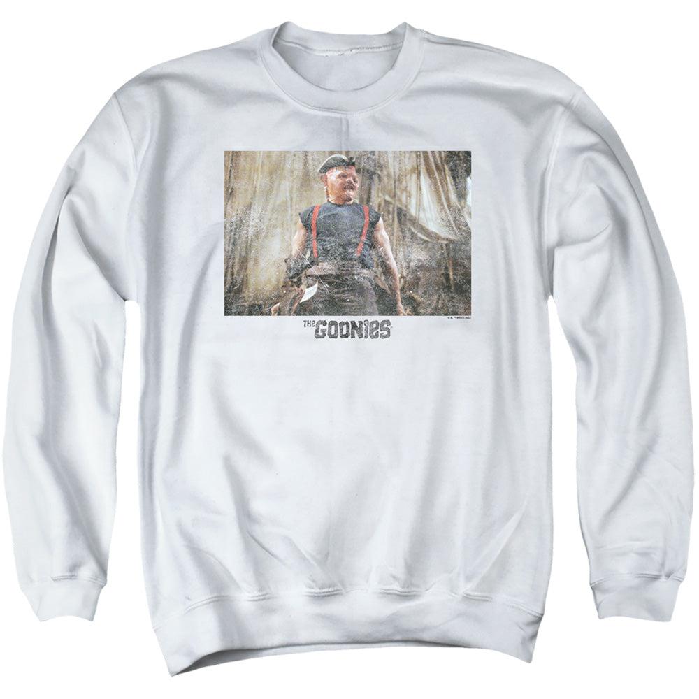 THE GOONIES : SLOTH 2 ADULT CREW SWEAT White 2X