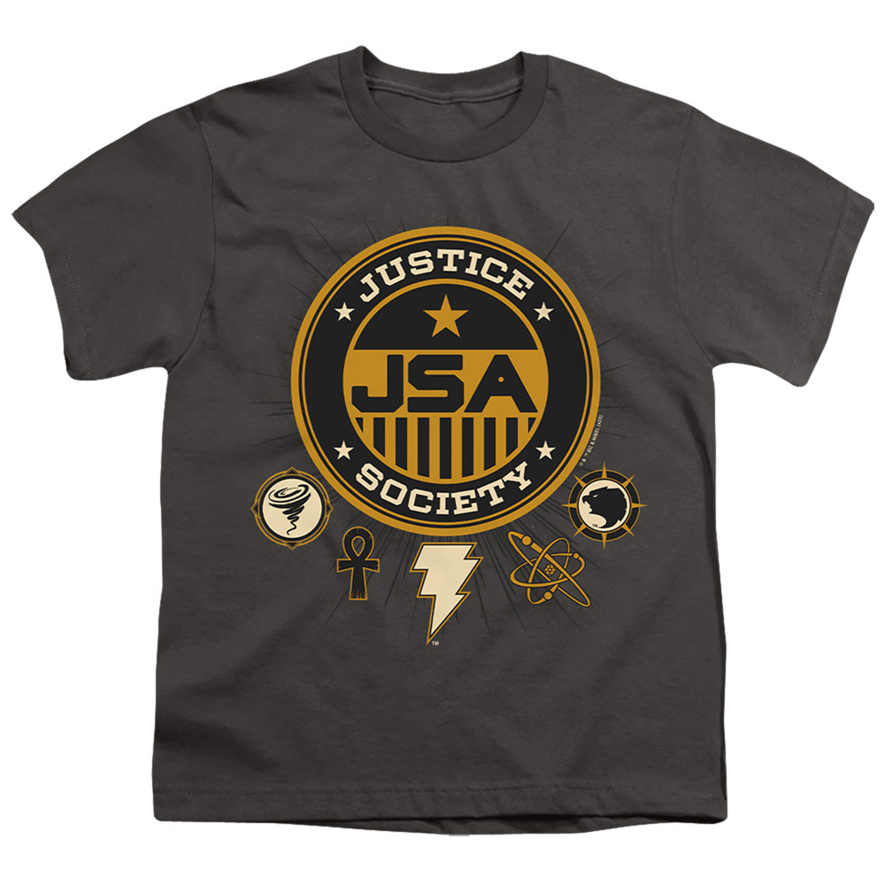 BLACK ADAM : BLACK ADAM JUSTICE SOCIETY S\S YOUTH 18\1 Charcoal LG