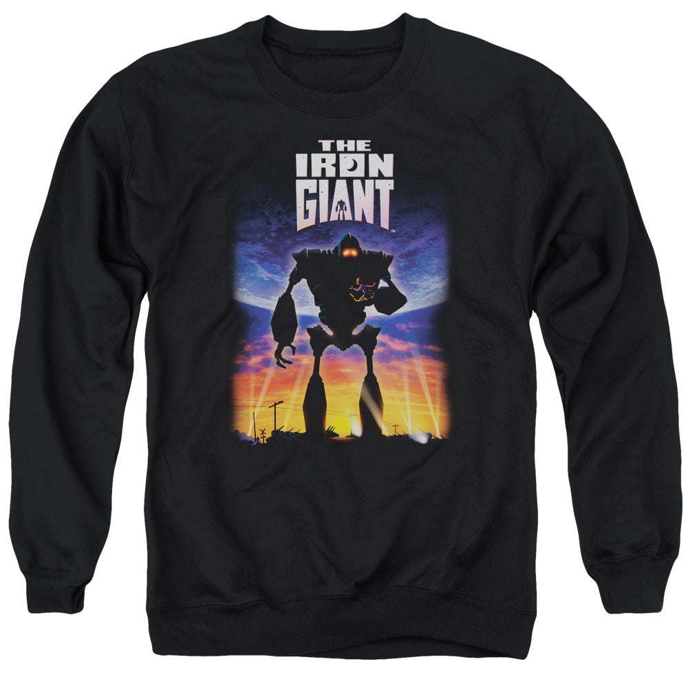 IRON GIANT : POSTER ADULT CREW NECK SWEATSHIRT BLACK 2X