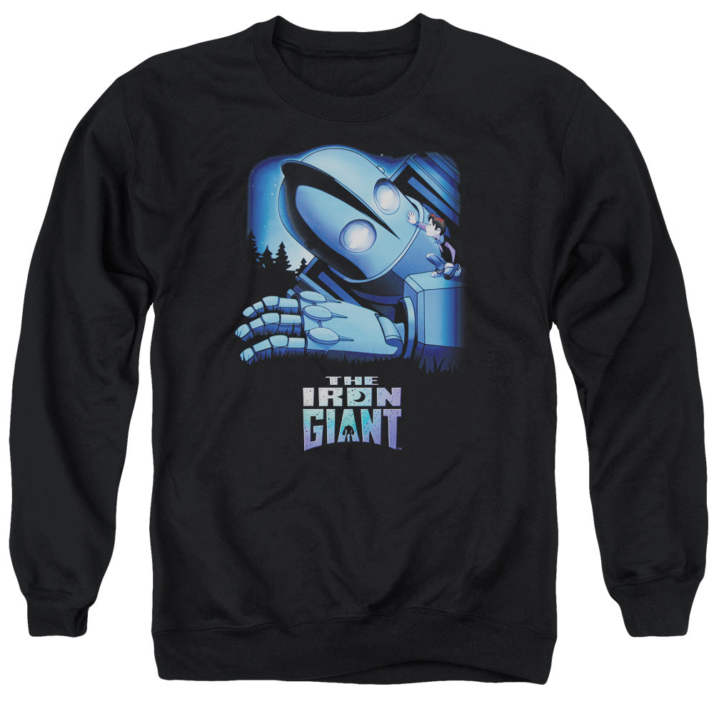 IRON GIANT : GIANT AND HOGARTH ADULT CREW NECK SWEATSHIRT BLACK 2X