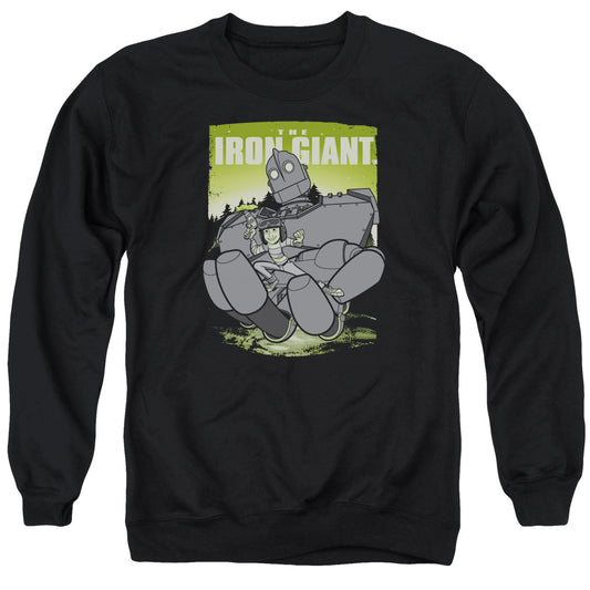 IRON GIANT : HELPING HAND ADULT CREW NECK SWEATSHIRT BLACK 2X