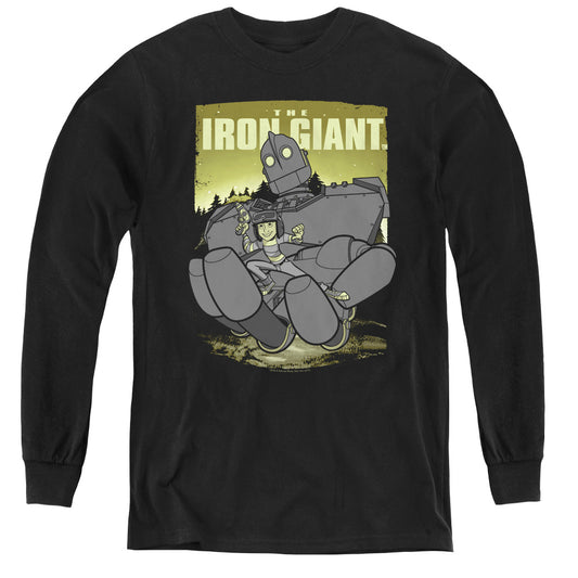 IRON GIANT : HELPING HAND L\S YOUTH BLACK LG