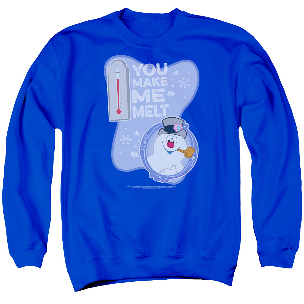 FROSTY THE SNOWMAN : MELT ADULT CREW SWEAT Royal Blue LG