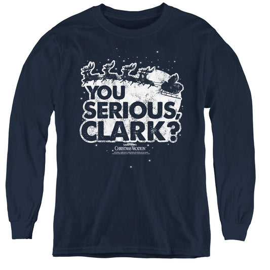 CHRISTMAS VACATION : YOU SERIOUS CLARK L\S YOUTH NAVY SM