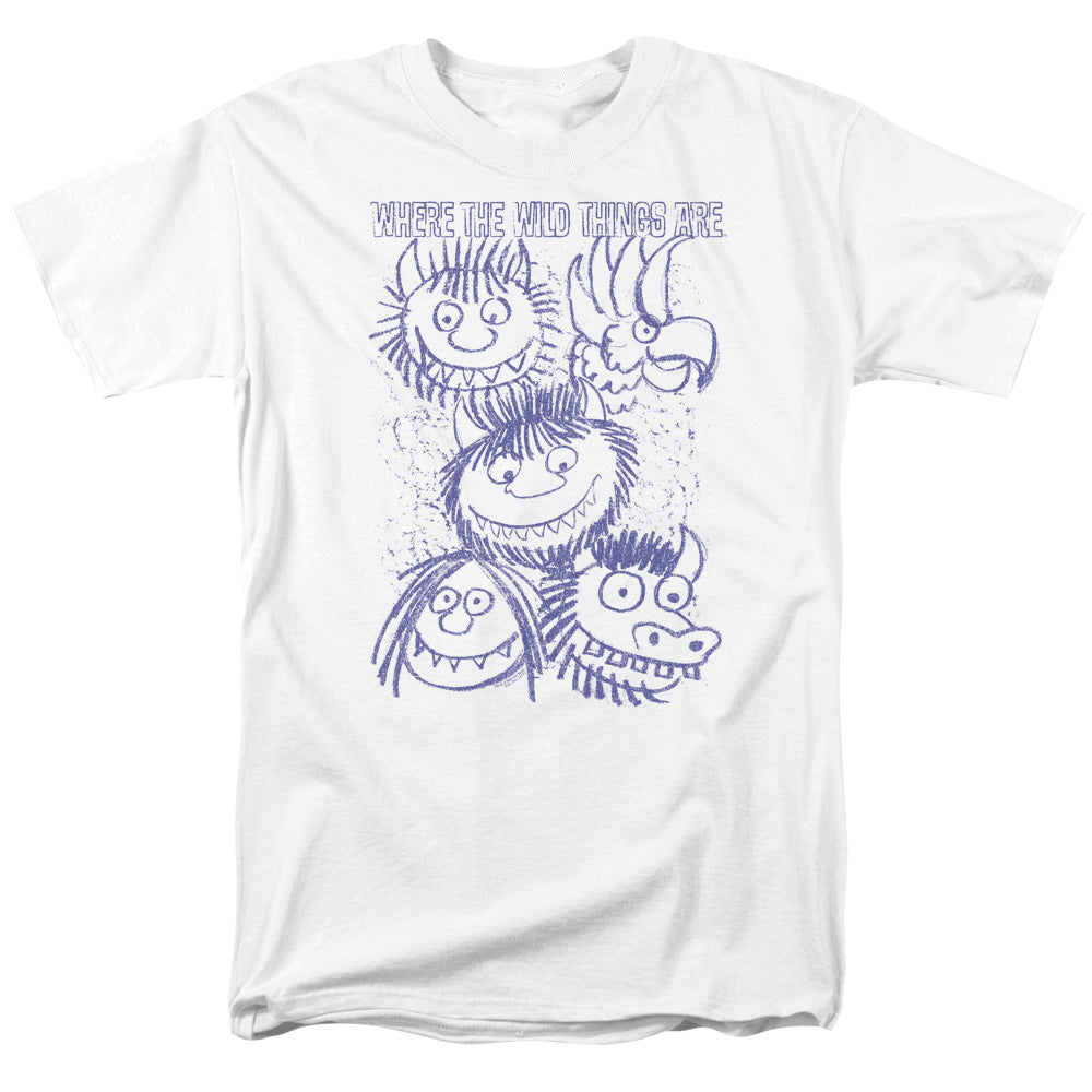WHERE THE WILD THINGS ARE : WILD SKETCH S\S ADULT 18\1 White 3X