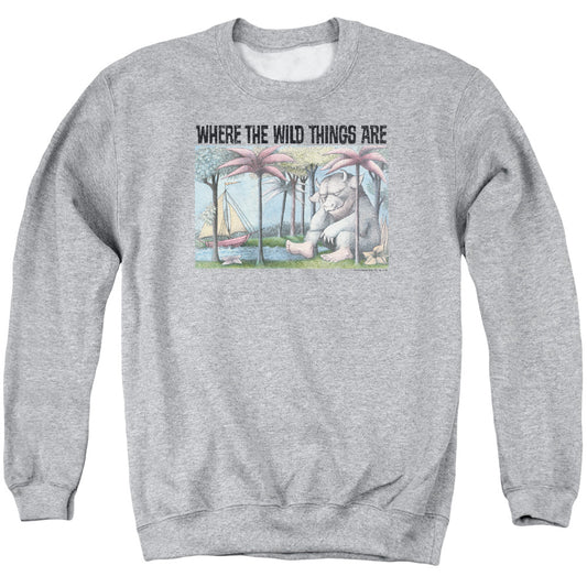 WHERE THE WILD THINGS ARE : COVER ART ADULT CREW SWEAT Athletic Heather LG