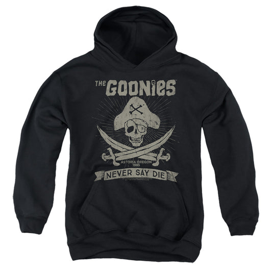 THE GOONIES : NEVER SAY DIE YOUTH PULL OVER HOODIE Black XL