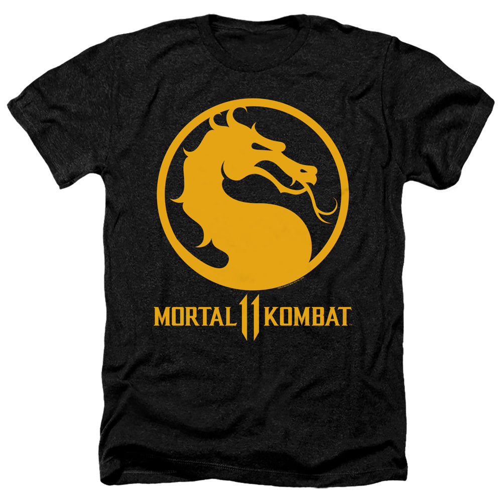 MORTAL KOMBAT 11 : DRAGON LOGO ADULT HEATHER Black XL