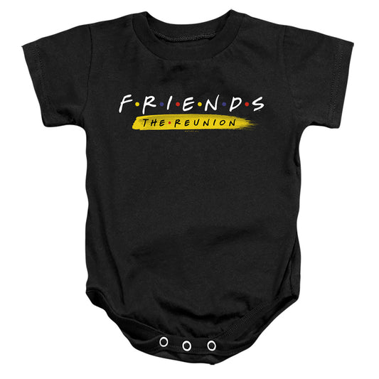 FRIENDS : REUNION LOGO INFANT SNAPSUIT Black SM (6 Mo)