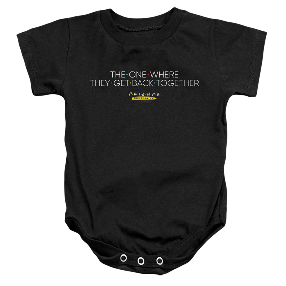 FRIENDS : THE ONE WITH REUNION INFANT SNAPSUIT Black LG (18 Mo)