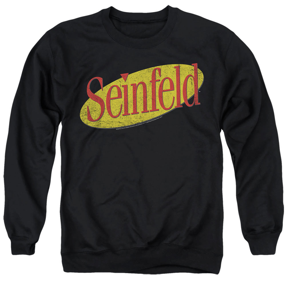 SEINFELD : SEINFELD LOGO ADULT CREW SWEAT Black LG