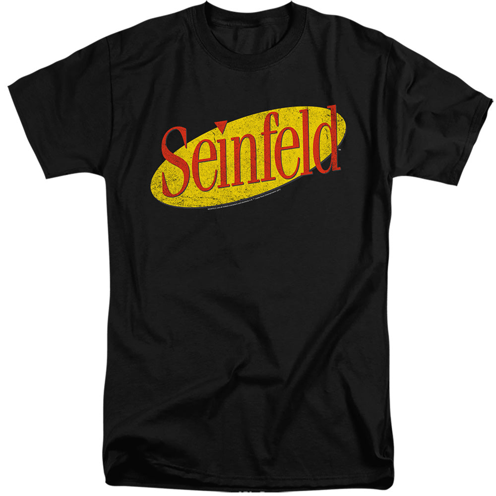 SEINFELD : SEINFELD LOGO ADULT TALL FIT SHORT SLEEVE Black 2X