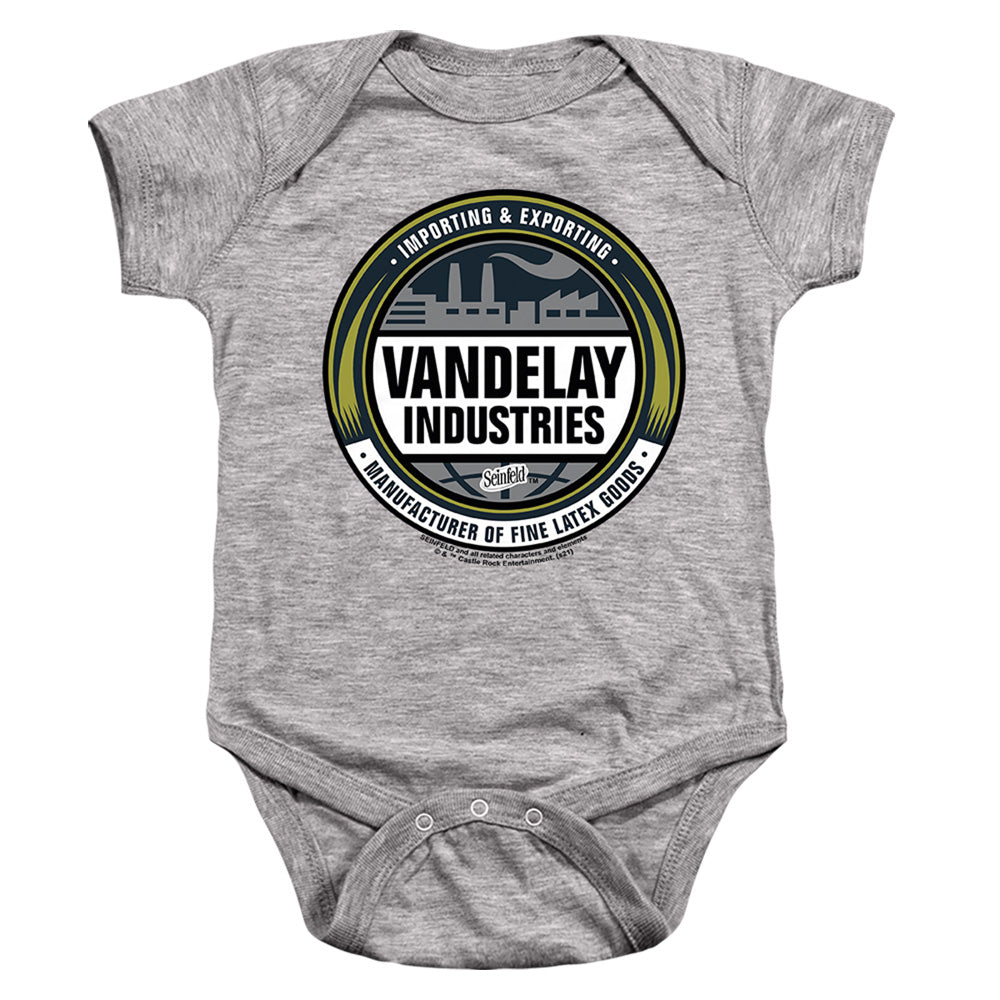 SEINFELD : VENDELAY LOGO INFANT SNAPSUIT Athletic Heather LG (18 Mo)