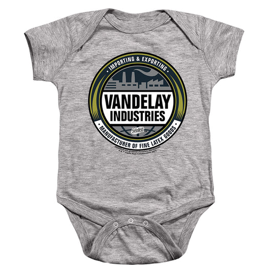 SEINFELD : VENDELAY LOGO INFANT SNAPSUIT Athletic Heather SM (6 Mo)