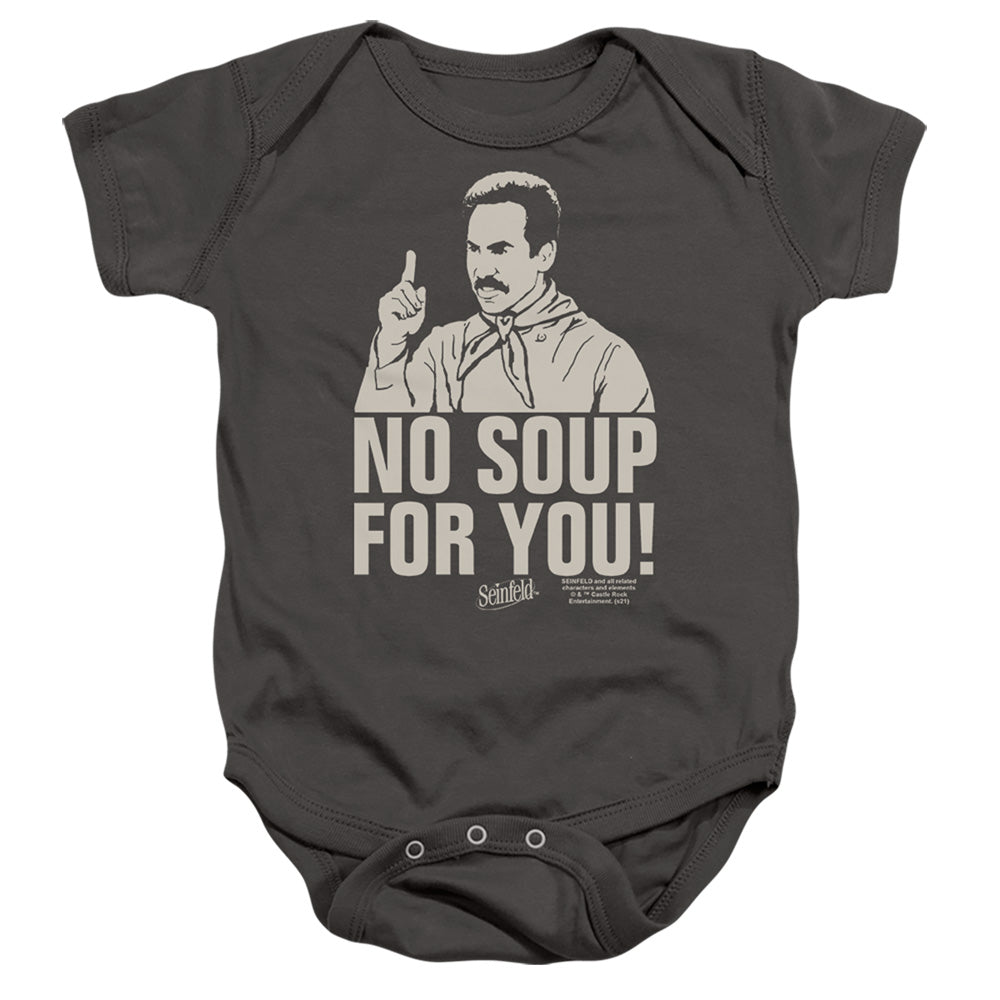 SEINFELD : NO SOUP INFANT SNAPSUIT Charcoal LG (18 Mo)