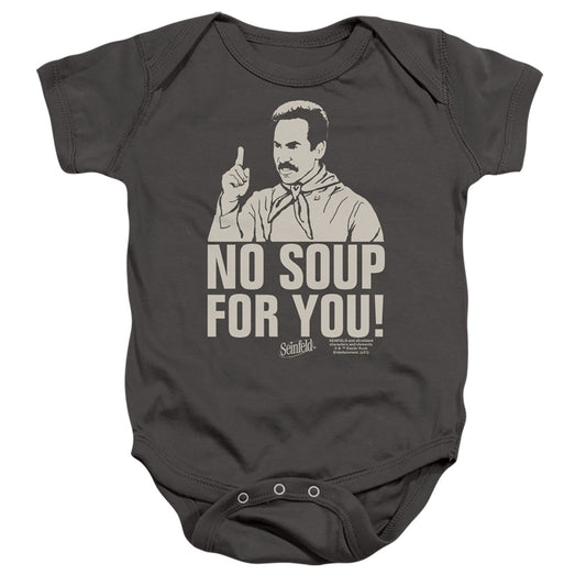 SEINFELD : NO SOUP INFANT SNAPSUIT Charcoal MD (12 Mo)