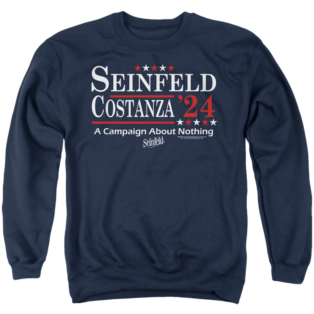 SEINFELD : ELECTION TEE ADULT CREW SWEAT Navy 2X