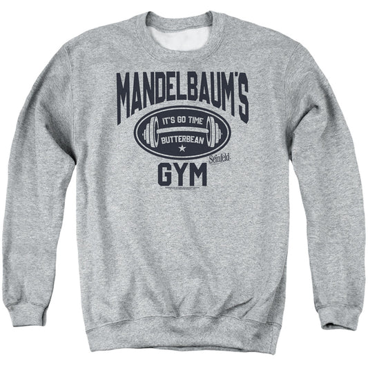 SEINFELD : MADELBAUM'S GYM ADULT CREW SWEAT Athletic Heather 2X