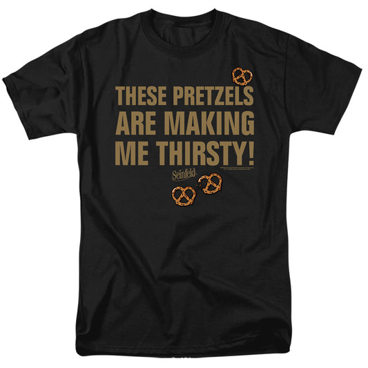 SEINFELD : PRETZELS THIRSTY S\S ADULT 18\1 Black 2X