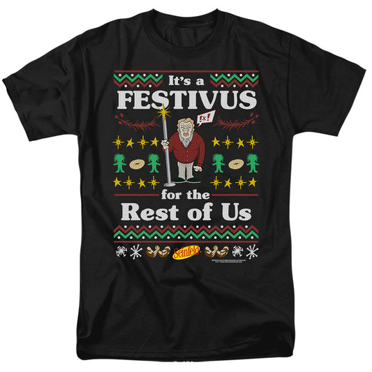 SEINFELD : FESTIVE FESTIVUS S\S ADULT 18\1 Black 2X