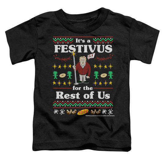 SEINFELD : FESTIVE FESTIVUS S\S TODDLER TEE Black MD (3T)