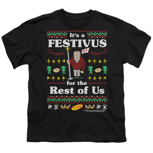 SEINFELD : FESTIVE FESTIVUS S\S YOUTH 18\1 Black LG