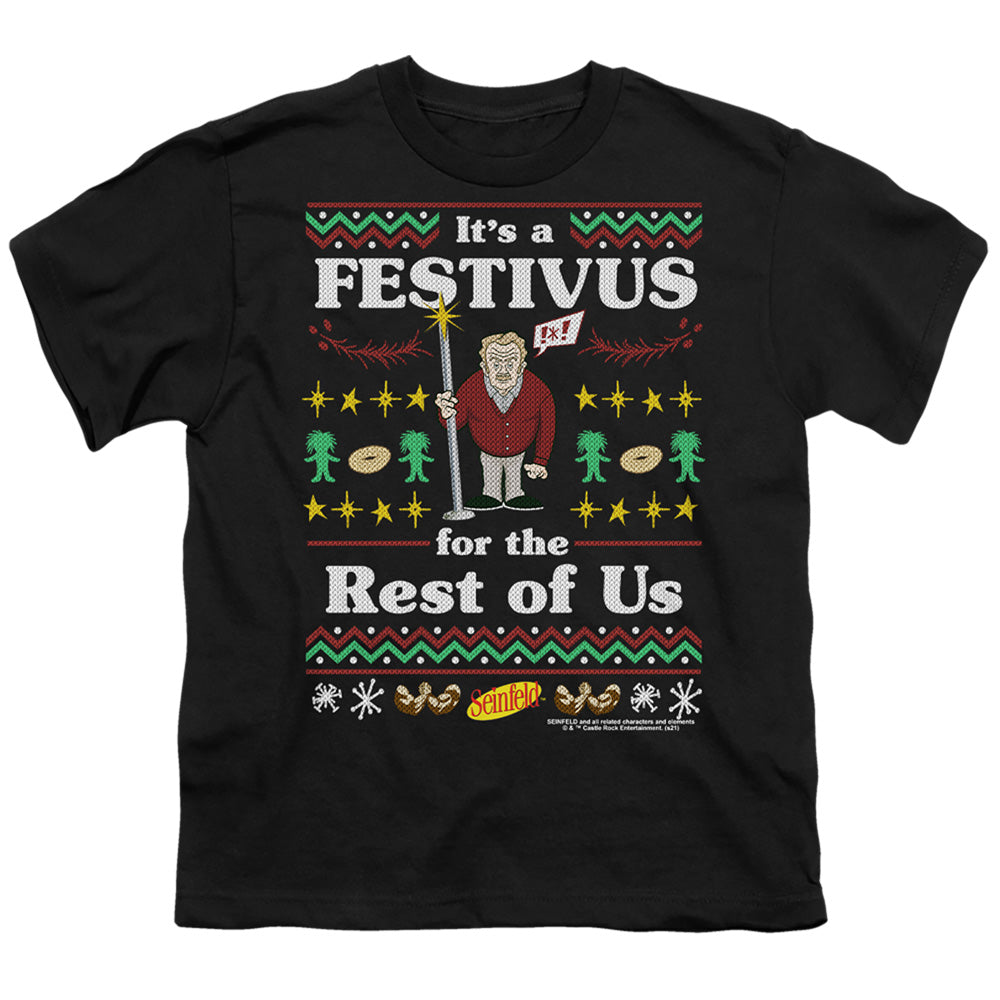 SEINFELD : FESTIVE FESTIVUS S\S YOUTH 18\1 Black SM