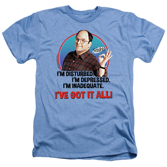 SEINFELD : GEORGE ALL ADULT HEATHER Light Blue 2X