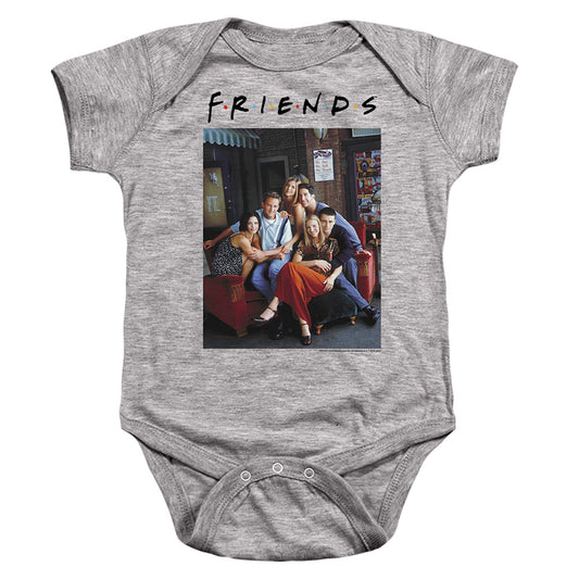 FRIENDS : CHARACTERS 1 INFANT SNAPSUIT Athletic Heather SM (6 Mo)