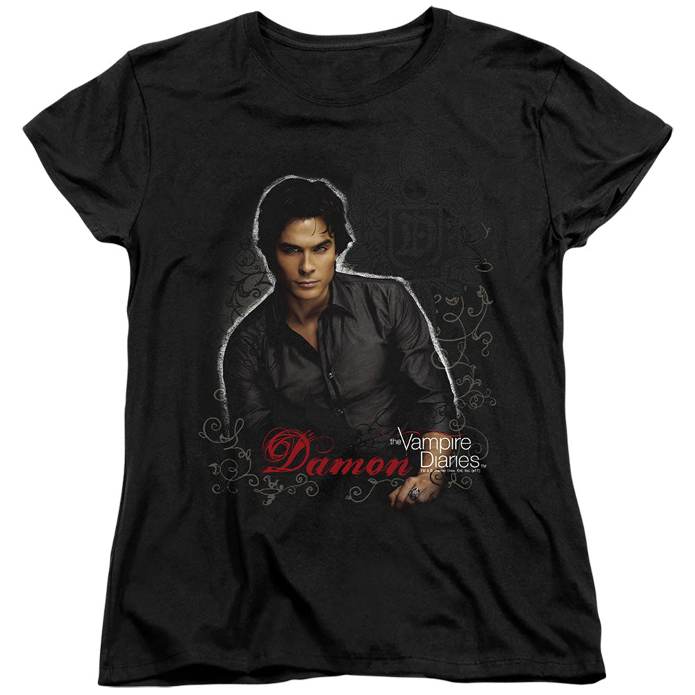 VAMPIRE DIARIES : DAMON S\S WOMENS TEE BLACK 2X