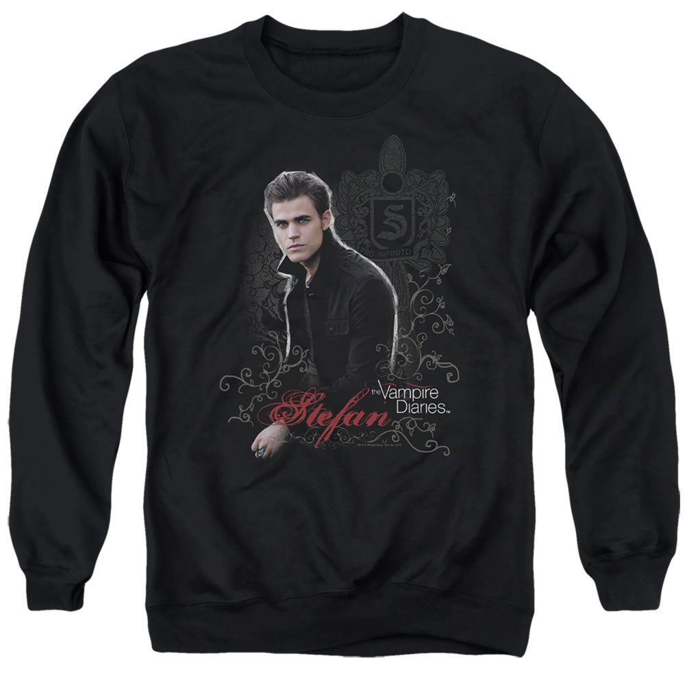 VAMPIRE DIARIES : STEFAN ADULT CREW NECK SWEATSHIRT BLACK 2X